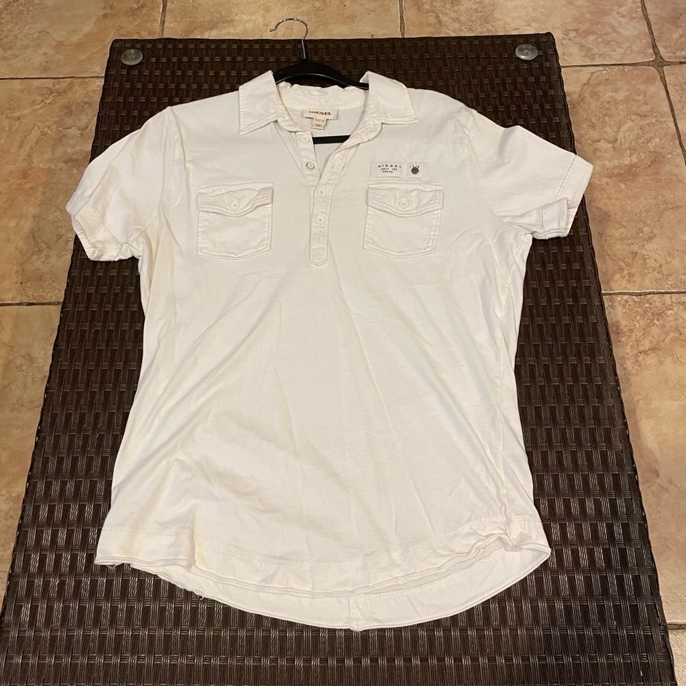Diesel White Button Up Shirt